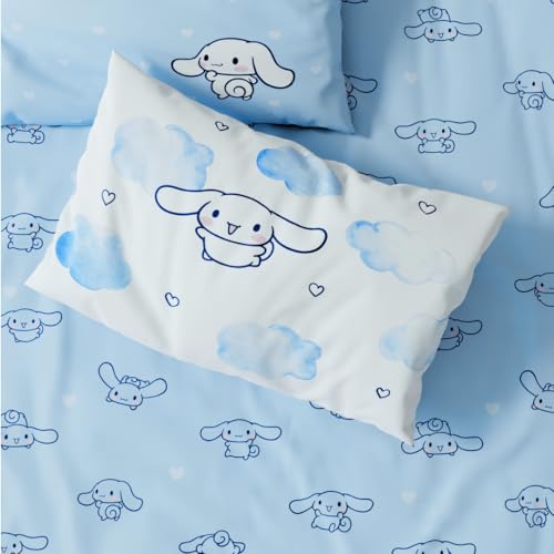 Cinnamoroll Bedding Super Soft Cozy Microfiber 4 Piece Full Sheet Set (Officially Licensed Product) By Franco