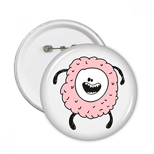 Pins ronde rose cyclope pour personnaliser un sac a dos d adolescent ou une veste en jean