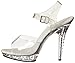 Pleaser Women's Lip-108SDT/C/M Platform Sandal,Clear/Clear,7 M US