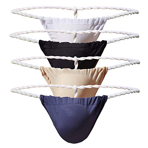 Sexy Men Thong G-String Ice Silk Sumo Wrestling Underwear See Through T-Back Panties Bikini