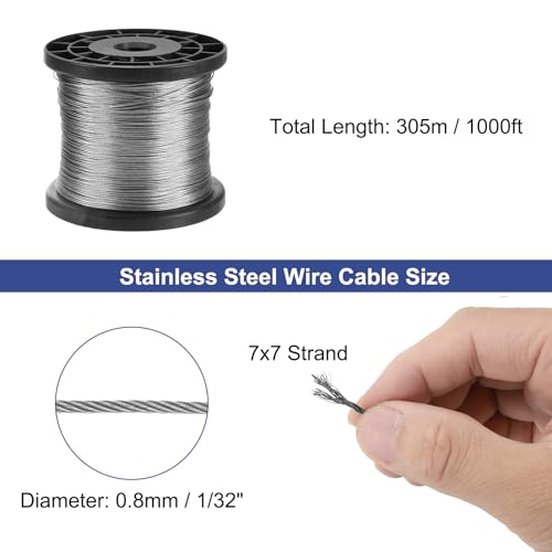 Cable de acero de 0,8 mm de 7x7 hebras para delimitar terrazas y cubiertas 2