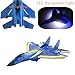 Vecktodisy Remote Control Airplane,RC Airlane Ready to Fly,2 Channels RC Plane Built in 6-Axis Gyro,Easy to Fly Remote Control Plane for Kids Boys Beginner (Blue)