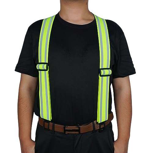 KUNN Perry Suspenders Elastic Hook End Belt Safety Reflective Suspender - Thumbnail 5