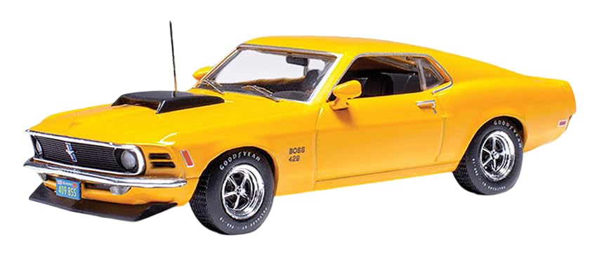 Modelo a escala 1:43 Mustang Boss 429 1970 amarillo miniatura 1
