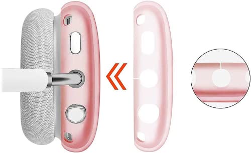 Saharacase Hybrid Flex Cover Case For Apple Airpods Max [Rugged] Headphone Protection Antislip Grip Slim (Transparent Pink) #TOP4