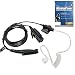 MaximalPower Surveillance kit - 2-Wire Headset kit Clear Coil Tube Earbud & PTT Mic for Motorola EX500 EX600