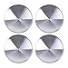 Speedway Motors Snap-On Moon Cap Wheel Cover, Premium Aluminum Construction with Natural Spun Finish, 14 Inch Wheel Cover, Snap-On Rings for Easy Installation, Pack of 4