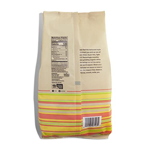 Image of 365 by Whole Foods Market, Organic Restaurant Style White Corn Tortilla Chips Unsalted, 14 Ounce (Pack of 4)