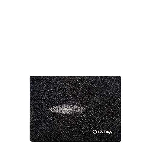 CUADRA Black Stingray Leather Bifold Wallet - DU175   B2910MA