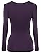 Zeagoo Women's Cross-front V Neck Pullover T-Shirt Ruched Blouse, Purple New, X-Large