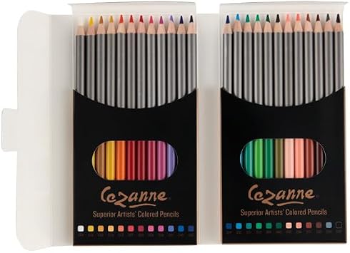 Cezanne Creative Mark Premium Colored Pencils MultiColor Set of 24 - Highly-Pigmented Drawing Pencils - Coloring Pencils for Drawing, Blending, Coloring, and More