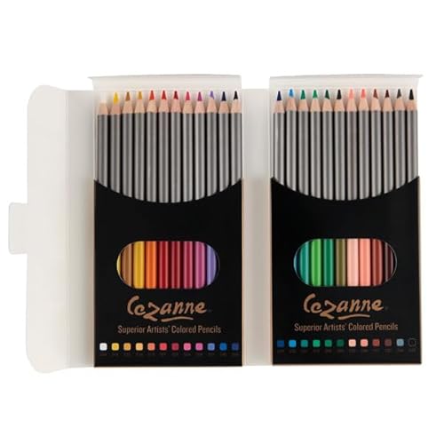 Creative Mark Cezanne Premium Colored Pencils MultiColor Set of 24 - Highly-Pigmented Drawing Pencils - Coloring Pencils for Drawing, Blending, Coloring, and More