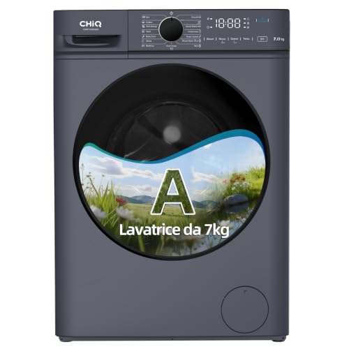 CHiQ 7kg Lavatrice con Classe A & Slim Grigio (CW07123863AX)