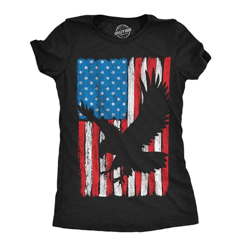 T-shirt graphique Aigle femme haut imprimé motif drapeau mode