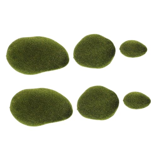 Beatifufu Simulated Moss Stone Moss Decoration Rocks for Educational Models Craft Props