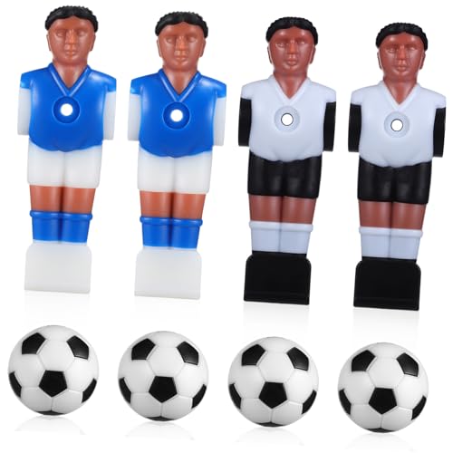 Jugadores de futbolín de resina PLAFOPE con 4 piezas y mini balones de repuesto