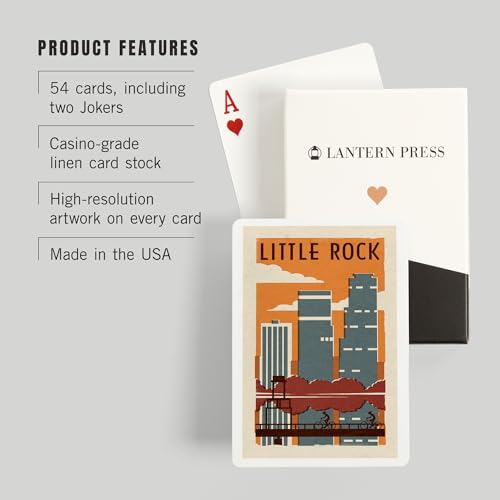 Baraja Little Rock Arkansas, 52 cartas poker miniatura 3