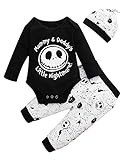 Baby Boy Halloween Outfits Newborn Nightmare Before Christmas Clothes (Black-Long, 0-3 Months)