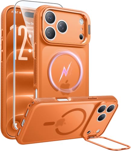 FNTCASE for iPhone 18 Pro Max/17 Pro Max Case with Stash Stand for MagSafe