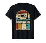 1983 Vintage Cumpleaños Retro Edición Limitada Hombres Mujer Regalo Camiseta