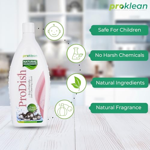 Proklean ProDish Wash Liquid Gel, Herbal Dishwasher-Liquid, Effective Cleaning for Kitchen Utensils - Removes Burnt-On Food & Odor, Eco-Friendly &... - Image 5