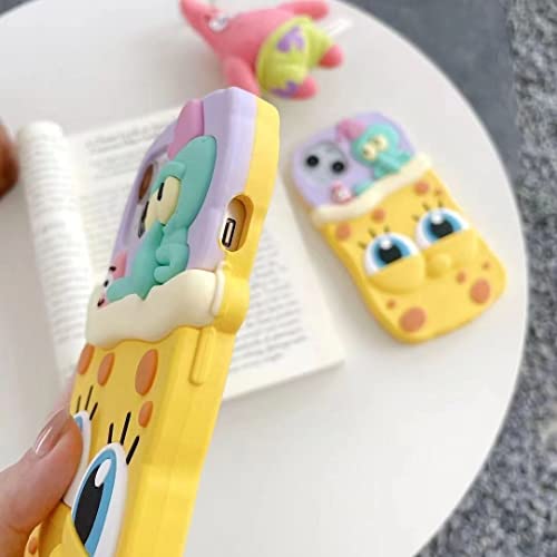 Mc Fashion Iphone 14 Pro Max Case, Cute 3D Cartoon Adorable Kawaii Soft Silicone Case For Teen Girls Women For Iphone 14 Pro Max 6.7 Inch 2022 (Sponge) #TOP4