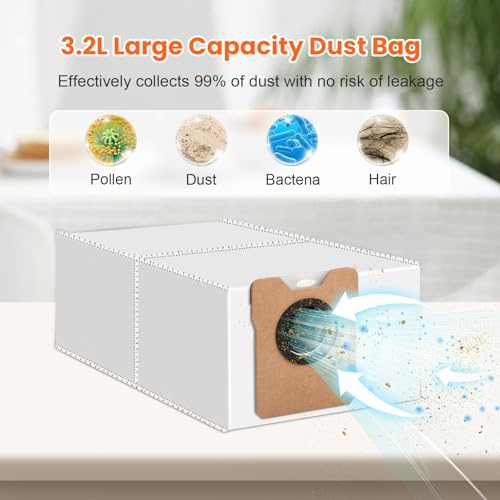Image of 18 Pack C20 Dust Bags for eufy Omni C20 C10 Robot Vacuum Cleaner | 3.2L Large Capacity Vacuum Bags, Disposable Replacement Dust Bags