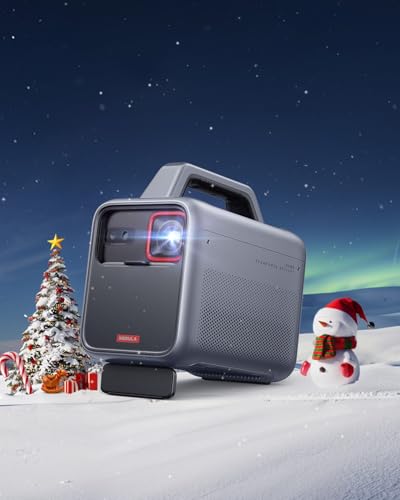NEBULA Mars 3 Outdoor Portable Projector, 1000 ANSI Lumens, AI-Powered Image, Built-In Battery with 5 Hour Playtime, Android TV, 200 Inch Home Theater, Camping, Road Trip, Backyard, or Anywhere