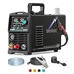 bestarc Pilot Arc Plasma Cutter, [LED Display][Air Sensor] 50A Plasma Cutter Machine 110/220V Dual Voltage, 1/2'' Clean Cut 3/4 Inch Max Cut, Post Flow Mesh, 2T/4T for Beginners DIY, Black