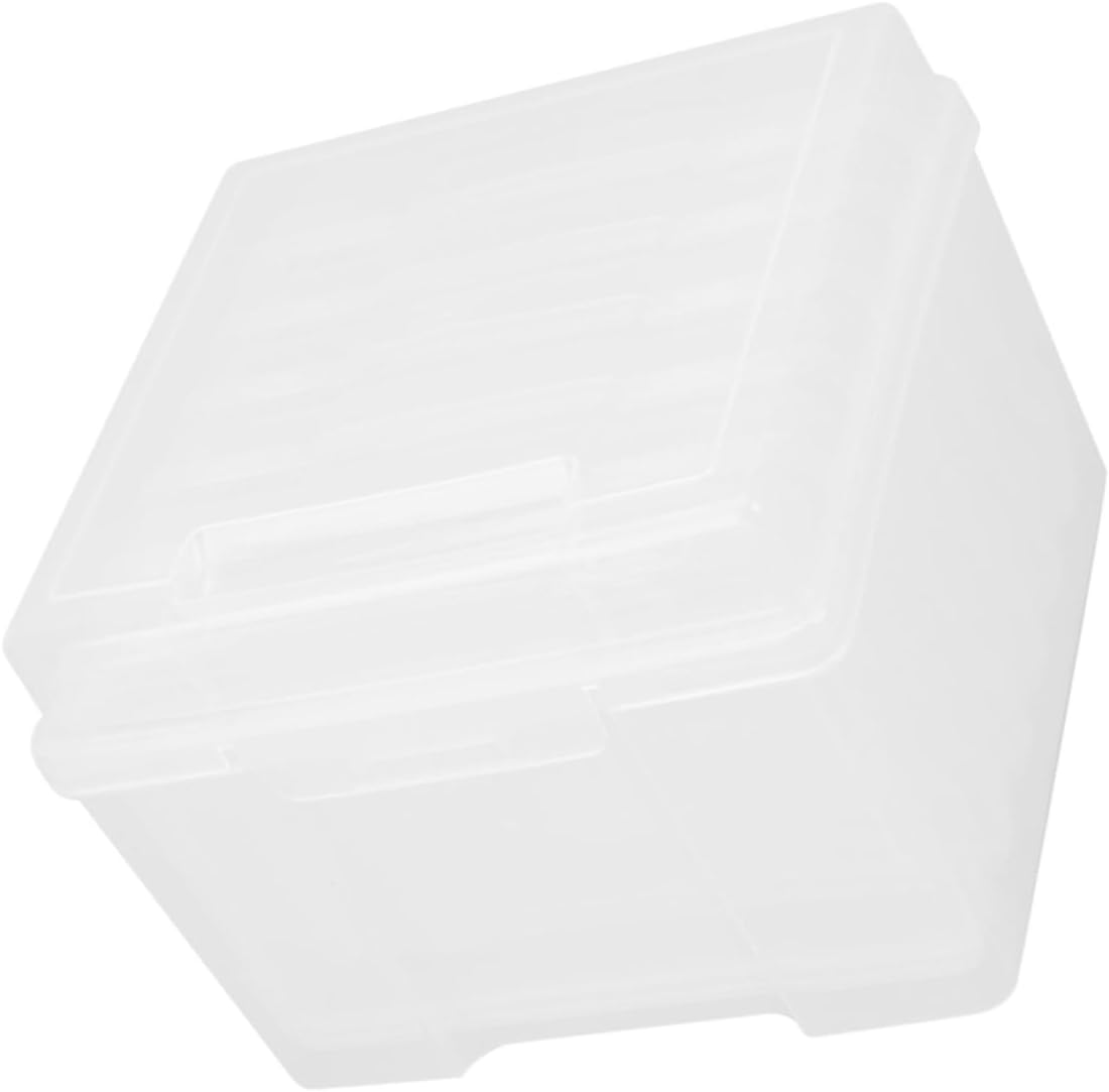 Photo Storage Box Multi-functional Photo Organizer Transparent Component Container for Postcards Crafts Items Easy to Carry Space-saving