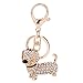 Produktbild Lorenlli Kleine schöne Strass Dackel Hund Design Schlüsselbund Tasche Auto Schlüsselring Charm Anhänger Geldbörse