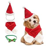 Paquete incluido: 1PC Pet Santa Hat, 1PC Pet Christmas collar, 1PC Bow tie