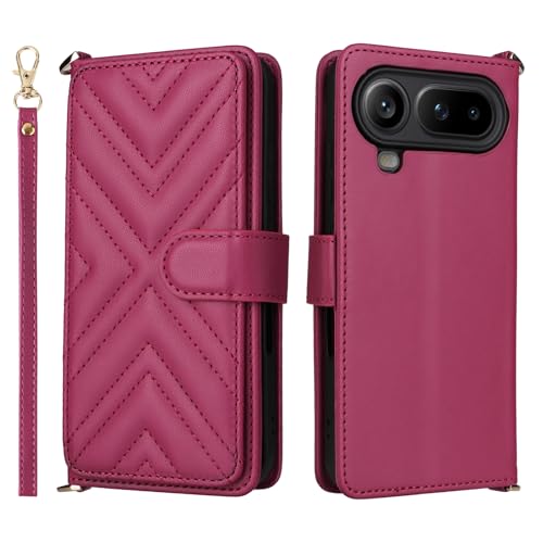 �Ή��@�� for Honor Magic8 Pro Air �t���b�v���X�^���h�t�� �_�u���J�[�h�X���b�g �E�H���b�g�P�[�X RoseRed