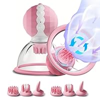 Nippel Vibrator mit 10 Vibrations und Saugmodi für Frauen, Brustwarzen Stimulator 6 Köpfen, Brustmassagegerät Sexspielzeug Frauen Klitoris Vibration Sex Spielzeug die Paare