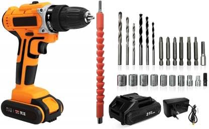 XDLB HID 21V Brushless Cordless Drill/Screw Driver 0-2250 RPM, 25-60NM, Dual Speed, 10mm Chuck, With 2 x 1.5Ah Batteries, Charger and Carrying Case, (B0CWXYXHYQ) Amazon Price History, Amazon Price Tracker