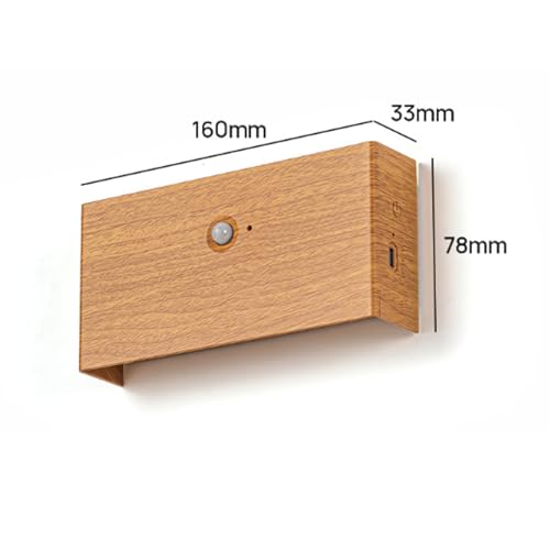 Lámpara de pared recargable para pasillo con sensor de movimiento negro 6