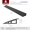 Ruedamann 3.3 Ft Threshold Transition Strip, 1 1/5~1 2/5 Rise Rubber Threshold Ramp, Overlap Edge Reducer, Doorway Edge Trim and Mats for Laminate Doorway, Carpet, Floor, Tile