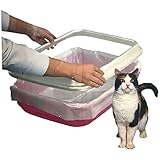 Tradineur - Pack de 12 Bolsa para Arenero de Gato - Bandeja de Arena - Bolsa para excrementos para Gatos - 35 x 50 cm