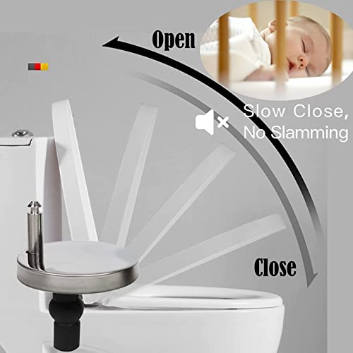 4 Pack Toilet Seat Fittings, Quick Release Toilet Seat Hinges, Soft Close Toilet Seat Fixing Kit, Toilet Seat Hinges for Self Close Toilet Seat. - Image 4