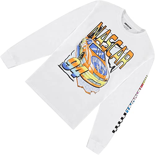 Nascar Vintage Daytona 500 Shirt Racing Mens Graphic Long Sleeve T-Shirt (White, Xx-Large) #TOP5