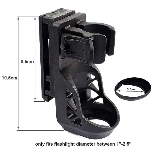 ACEXIER Taktische Taschenlampe Holster Mit Hebel Side Lock System Set Allgemeine Taschenlampe Set 360 ° Drehbare Kunststoff Taschenlampe Set Schnell Unplug