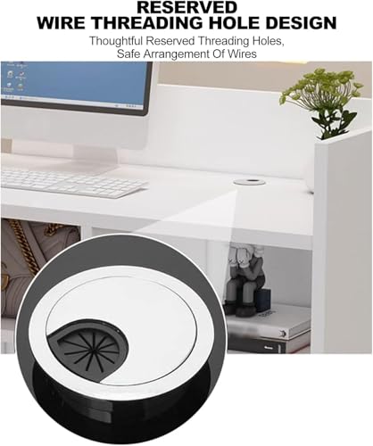 Bureau de réception moderne avec tiroirs verrouillables – Bureau d'entreprise élégant pour supermarché, hôtel, magasin de vêtements et magasin de thé au lait – Rose 80 x 50 x 100 cm
