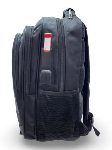 Mochila Masculina Reforçada Executiva Grande Mochila para Notebook Trabalho Viagem Escola com Cabo de Aço Impermeável Antifurto com Saídas USB/Fone de Ouvido Unissex - Imagem 4