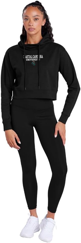Campus Lab Coastal Carolina University Legacy Women's Cropped Hoodie Pullover Sweatshirt