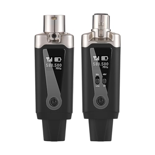 Sistema inalámbrico de micrófono XLR con transmisor y receptor UHF, rendimiento confiable para mezcladora de audio, ideal para amantes de la música miniatura 2