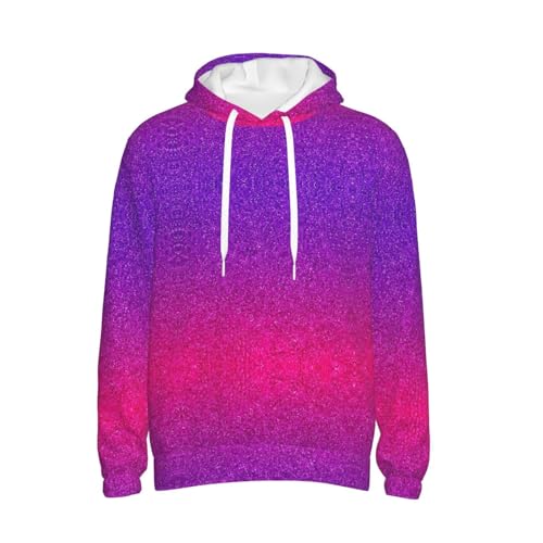 Sweat à capuche unisexe avec imprimé pailleté dégradé et poche ventrale confortable
