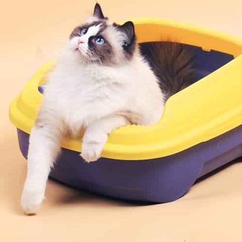 Caja de arena para gato con pala, bandeja plástica abierta miniatura 7