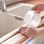 Simple Wide Seal Tape for Bathroom Clear Acrylic Self Adhesive Sealant Waterproof Anti Mould Sealing Strip for Kitchen Sinks, Bathtub, Worktop Edging - 3cm×5m