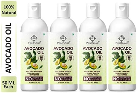 100% Pure & Natural Non-Sticky Avocado For Frizz Free Stronger Hair (For Men & Women) 50 ML Pack of 4