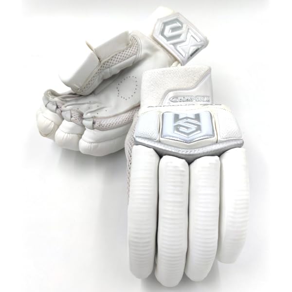 Image of Armour-GX8 (4.0) | Cricket Batting Gloves | Multi Color (White-Silver, Medium, Right Hand)
